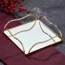 PLATEAU DECO METAL 18X5 X 4 CM MODELE OR 