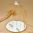 CAGE GRAND MODELE 26X32 CM DESIGN FLEUR MODELE OR 