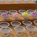 1 PIECE PRESENTOIR DECO CRYSTAL MIX RECTANGULAIRE 12X10 / ROND 11X5 CM 