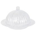 POT DECO PLASTIQUE AVEC COUVERCLE 16X10 CM TRANSPARENT