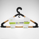 CINTRES ADULTES X 3 43 X 20 X 1,5 CM MIX NOIR/BLANC