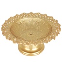 PLATEAU DE FRUIT AVEC PIED 26X12 CM PLASTIQUE MODELE OR