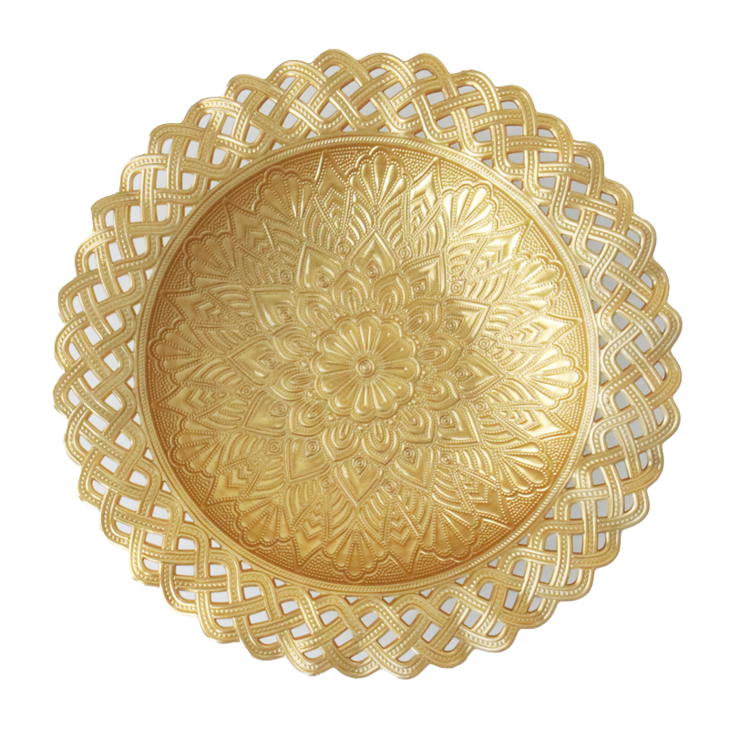 PLATEAU DE FRUIT 25 CM PLASTIQUE MODELE OR 