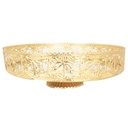 PLATEAU DECO METAL AVEC PIED DIAMETRE 30  CM MODELE OR 