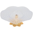 PRESENTOIR DECO PLASTIQUE 12X5 CM MIX OR / TRANSPARENT