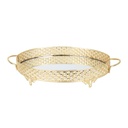 PLATEAU DECO METAL ROND 35 CM MODELE OR 