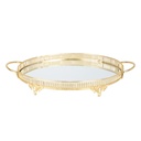 PLATEAU DECO METAL ROND 35 CM MODELE OR 