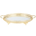 PLATEAU DECO METAL ROND 42 CM MODELE OR 