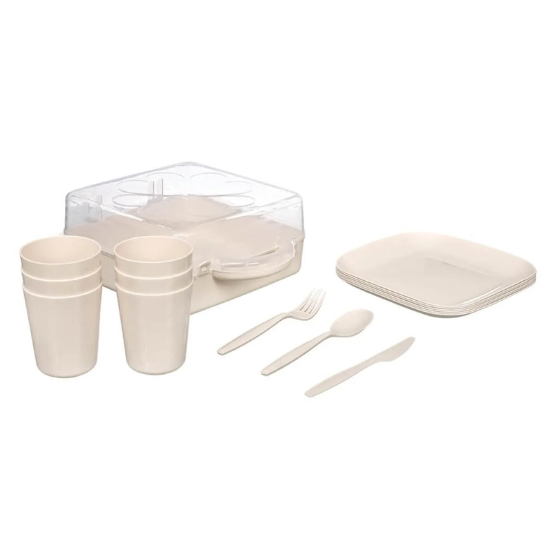 SET PIC NIC 36 PIECES PLASTIQUE MIX GRIS / BEIGE