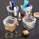 ORGANIZER PLASTIQUE 10X10X10 CM 750 CC. MODELE TRANSPARENT