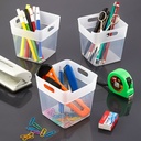 ORGANIZER PLASTIQUE 10X10X10 CM 750 CC. MODELE TRANSPARENT