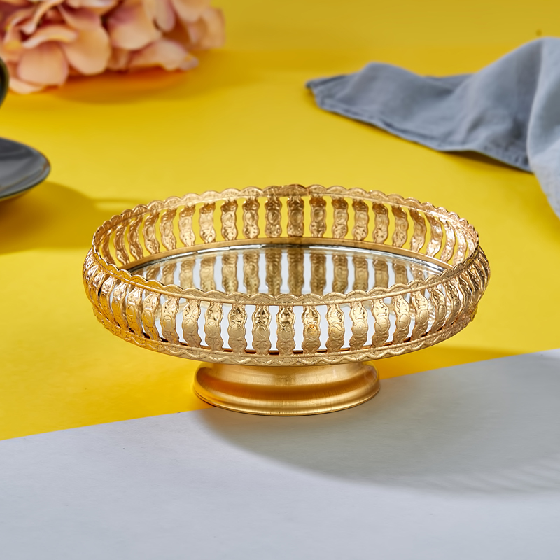 PRESENTOIR DECO 12 CM AVEC PIED MODELE OR 
