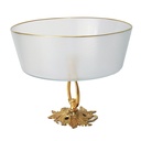 BOL VERRE PRESENTATION 21 CM VERRE AVEC PIED MODELE OR 
