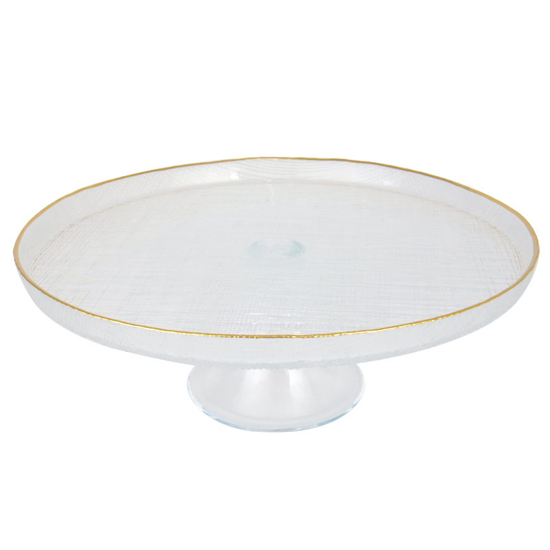 PRESENTOIR VERRE AVEC PIEDS EN VERRE 28 CM 