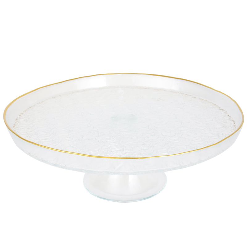 PRESENTOIR VERRE AVEC PIEDS EN VERRE 28 CM 