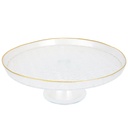 PRESENTOIR VERRE AVEC PIEDS EN VERRE 28 CM 