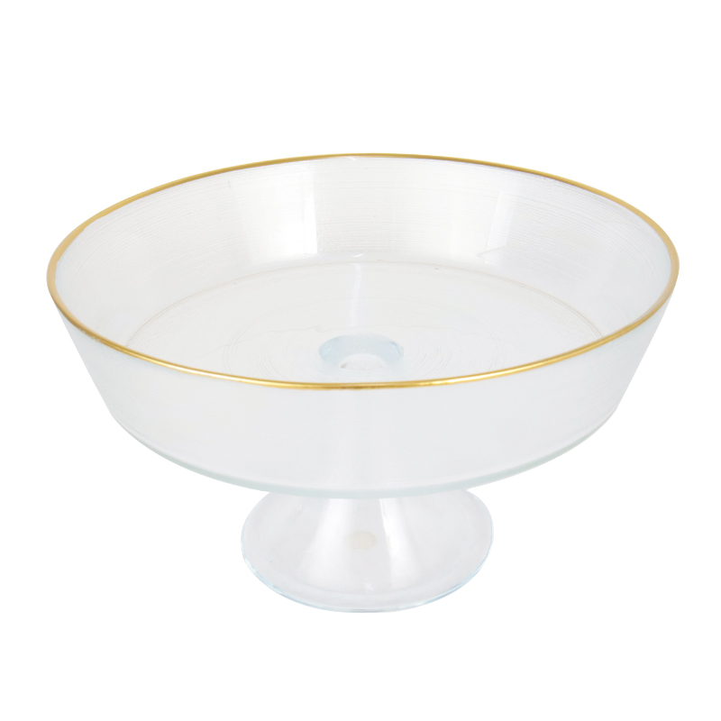 PRESENTOIR VERRE AVEC PIEDS EN VERRE 23 CM 