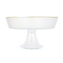PRESENTOIR VERRE AVEC PIEDS EN VERRE 23 CM 