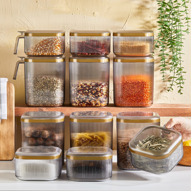 RANGEMENT ALIMENT DESIGN AVEC POIGNEE 1.1 LITRES TRANSPARENT
