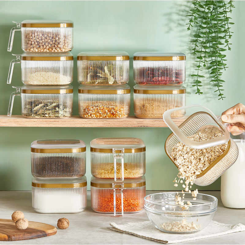 RANGEMENT ALIMENT DESIGN AVEC POIGNEE 1.1 LITRES TRANSPARENT