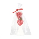 FLEUR DECO CŒUR ROUGE 28X6 CM ROUGE/BLANC