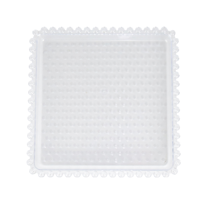 PLATEAU DECO CARRE CRYSTAL PLASTIQUE 22X22 CM TRANSPARENT