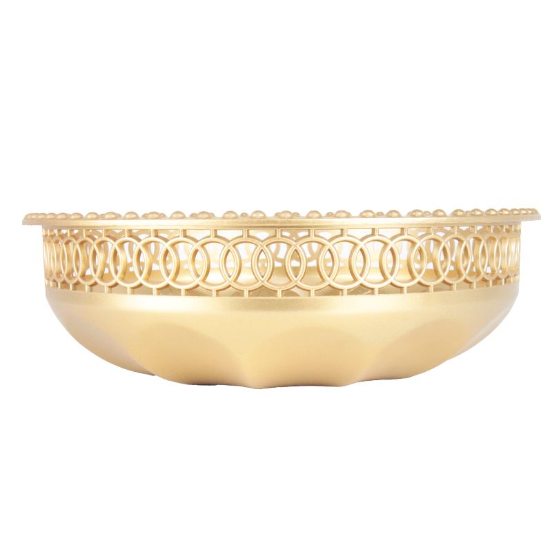 PLATEAU A FRUIT DECO PLASTIQUE 24X8 CM MODELE OR