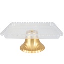 PRESENTOIR DECO PLASTIQUE AVEC PIEDS 22X22X9 CM