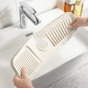 ORGANIZER EVIER SILICONE 37X15 CM BLANC
