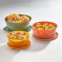SET 3 BOITES PLASTIQUE ALIMENTAIRE AVEC COUVERCLE 400 CC / 700 CC / 1100 CC MIX COULEURS