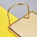 PLATEAU DECO METAL RECTANGULAIRE 27X14 CM MODELE OR MIRROIR BRONZE