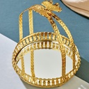 PANIER DECO METAL 12 X 15 CM MODELE OR 
