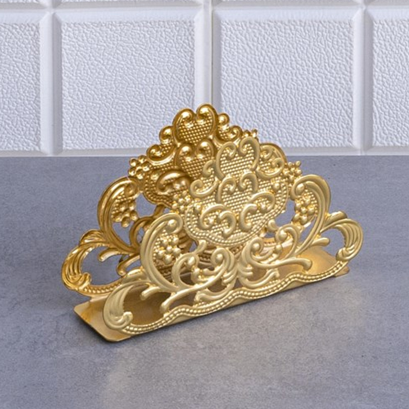 PORTE PAPIER DECO METAL 15X8X4 CM MODELE OR