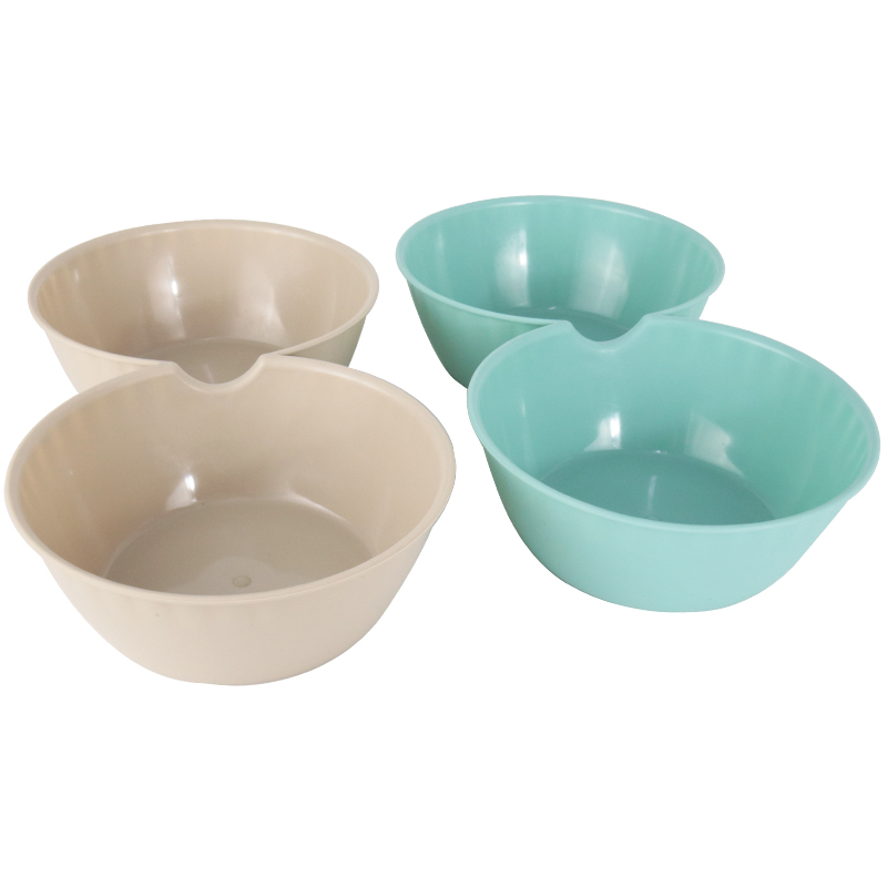 BOL APERITIF 2 COMPARTIMENTS PLASTIQUE 26X13X5 CM MIX GRIS/BLANC/BEIGE/ROSE