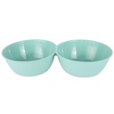 BOL APERITIF 2 COMPARTIMENTS PLASTIQUE 26X13X5 CM MIX GRIS/BLANC/BEIGE/ROSE