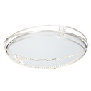 PLATEAU DECO METAL ROND 35 CM NOUVEAU DESIGN MODELE ARGENT
