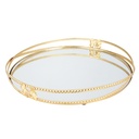PLATEAU DECO METAL ROND 35 CM NOUVEAU DESIGN MODELE OR