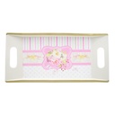 PLATEAU DECO PLASTIQUE 37X17 CM MIX NOIR / BLANC