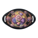 PLATEAU DECO PLASTIQUE OVAL 50X32 CM NOIR