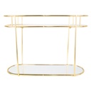 PLATEAU PRESENTATION ROND 2 NIVEAUX 37X12X26 CM MODELE OR 
