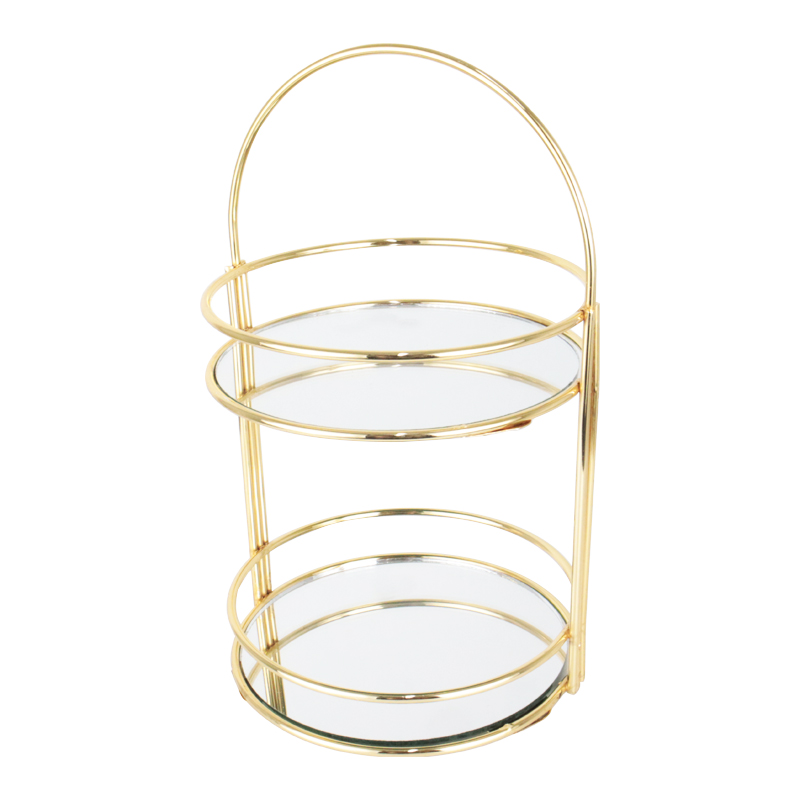 PRESENTOIR DECO METAL 2 NIVEAUX 26X15 CM 