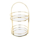 PRESENTOIR DECO METAL 2 NIVEAUX 26X15 CM 