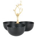 PRESENTOIR DECO METAL 3 COMPARTIMENTS 20X19 CM NOIR