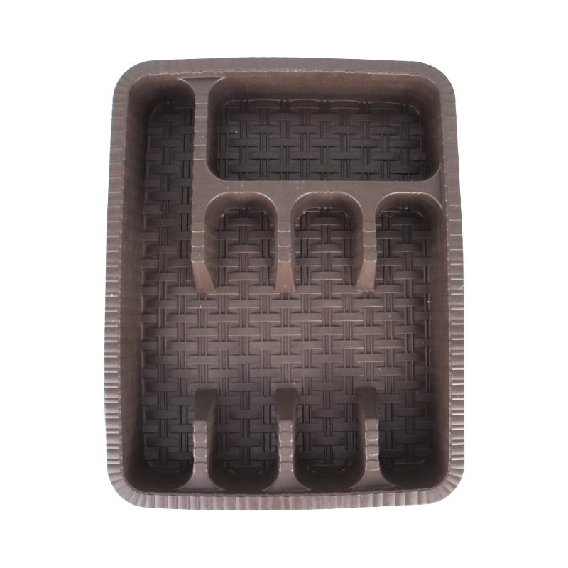 RANGE COUVERTS 37X29X5 CM COULEUR MARRON