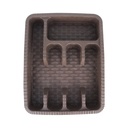 RANGE COUVERTS 37X29X5 CM COULEUR MARRON