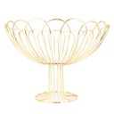 CORBEILLE A FRUITS LUXE AVEC PIEDS 27X20 CM DECO METAL MODELE OR 