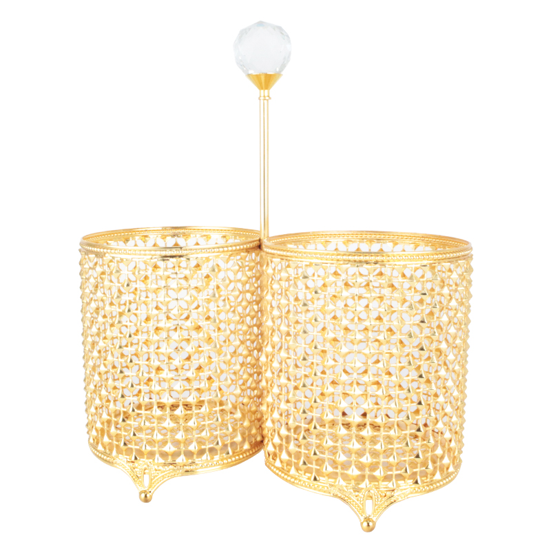 RANGE COUVERTS DE LUXE DECO METAL 21X10X25 CM MODELE OR