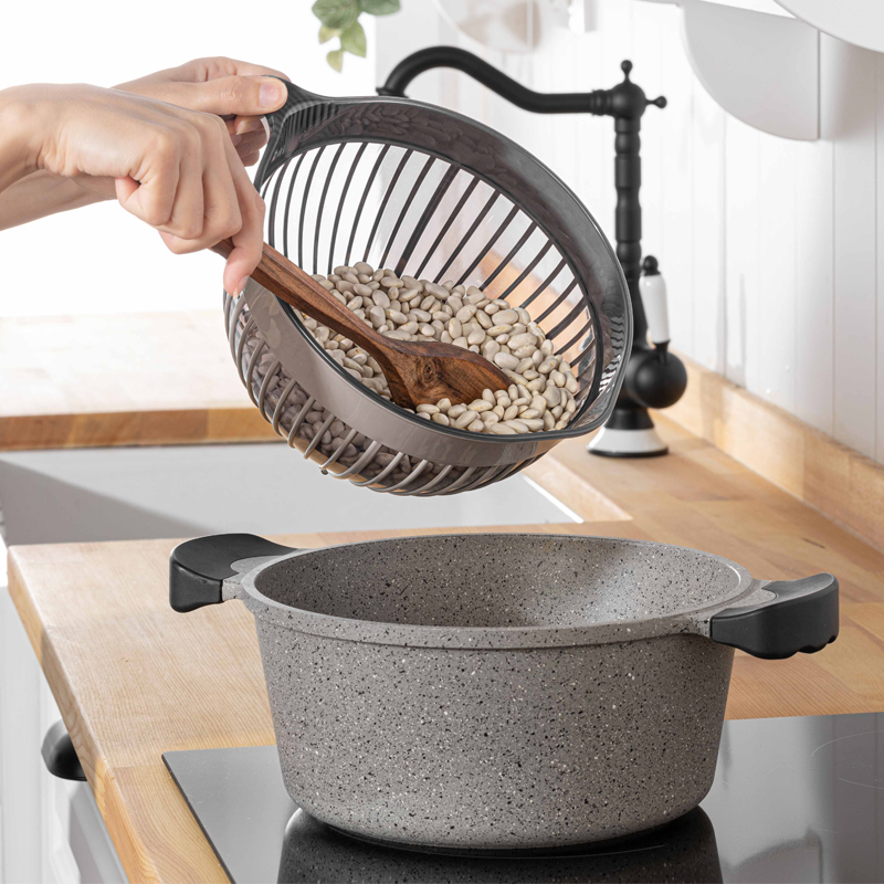 BOL A MIXER 22X26.5X13 CM MIX ROUGE/BLANC/GRIS