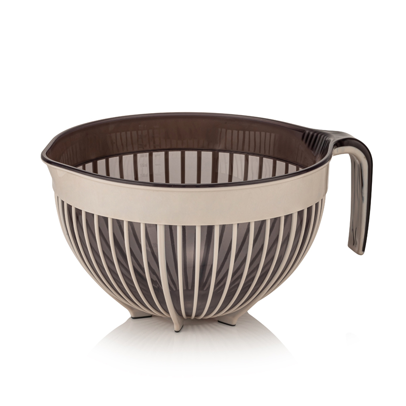BOL A MIXER 22X26.5X13 CM MIX ROUGE/BLANC/GRIS