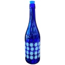 BOUTEILLE VERRE 750 CC BLEU